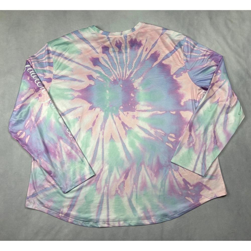 Lauren James‎ Co Womens XXL Tie Dye Long Sleeve Performance Shirt Pastel Purple - Picture 2 of 5